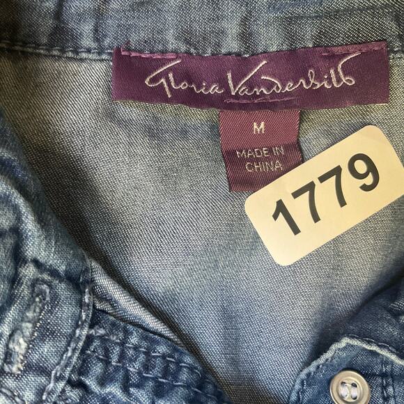 Gloria Vanderbilt Women’s 3/4 Sleeve Knee Length Soft Denim Dress size M, Blue - Picture 8 of 13